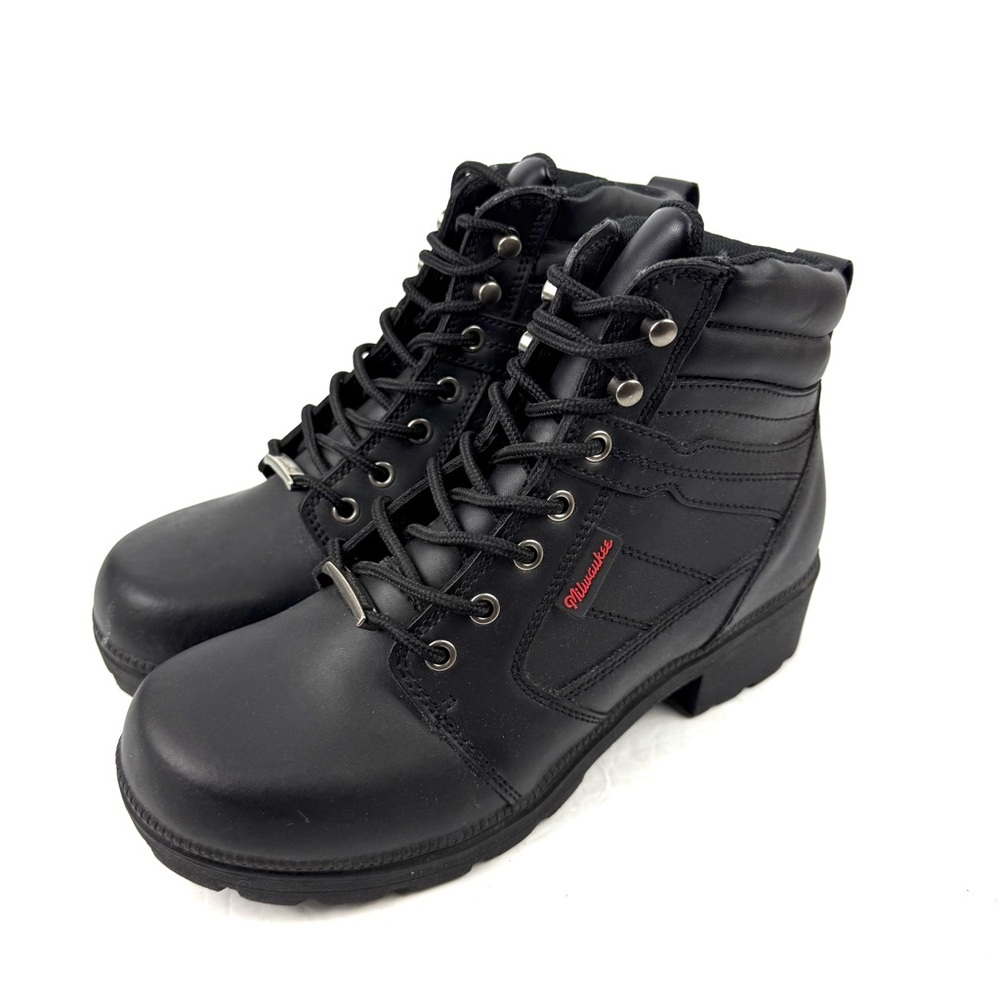 Milwaukee Boots 10 Narrow Lace Up Motorcycle Sturdy‎ Hiking Boot Womens